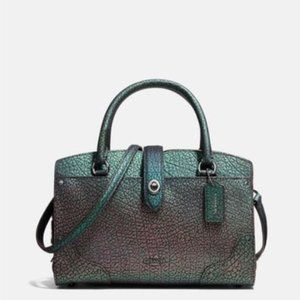 🐲 Coach Mercer 24 Hologram Pebble Leather Handbag